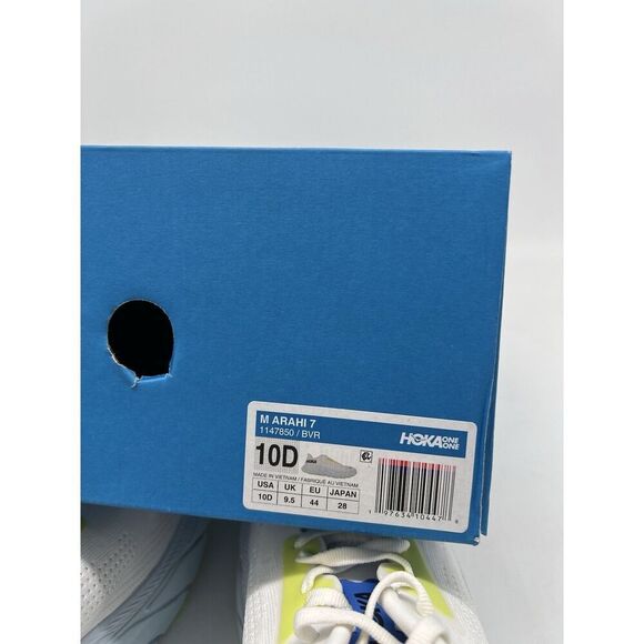 Hoka One One Arahi 7 Blanc De Blanc Virtual Blu Size 10 New *READ* - Picture 7 of 7